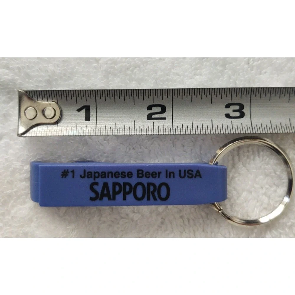 Blue Sapporo Beer Keychain & Bottle Opener - Dad's Birthday, Father's Day Gift